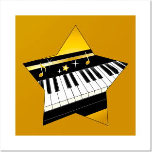 Piano in a Star Posters and Art